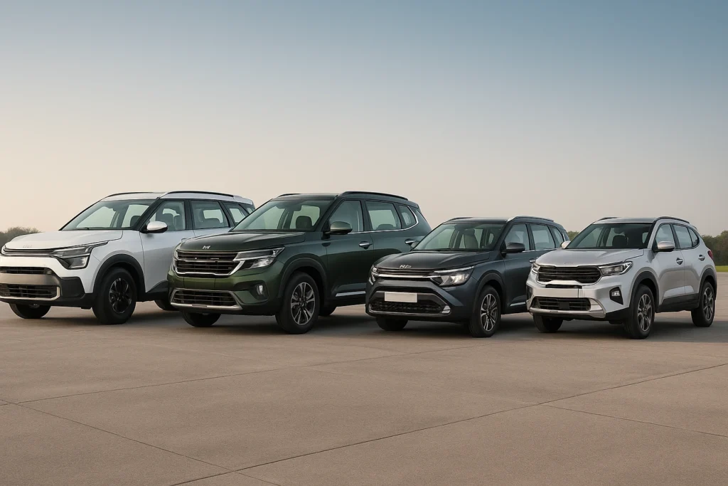 Kia family cars comparison for Bangalore families