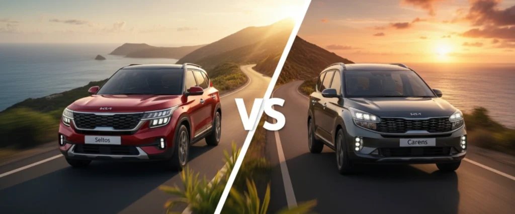 Kia Carens vs Seltos family MPV versus SUV