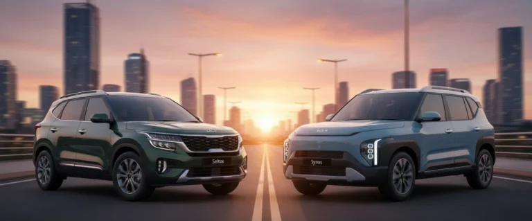 Kia Syros vs Seltos SUV comparison style performance